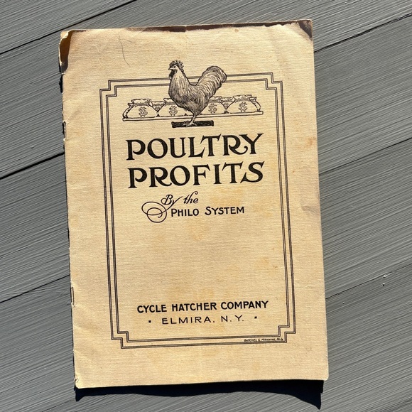 Antique Poultry Profits Cycle Hatcher Hens Chickens Rooster Philo Elmira NY - Picture 1 of 8